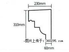 产品分解图型 - 檐口线，型号：SX311-YK-3，规格：230x310mm(3) - 玉林三象EPS建材 yulin.sx311.cc